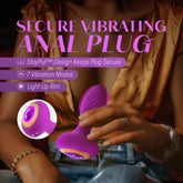 Oh My Gem Amethyst Anal Plug with 7 Vibration Settings Purple Butt Plugs - Vibrating
